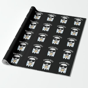 Morgon Broo Funny Ghost Coffee Pun Mörk BG Presentpapper