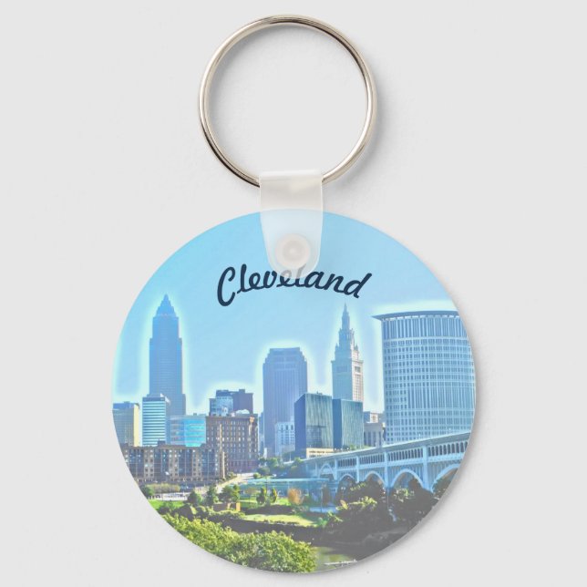 Morgon Cleveland Ohio Keychain Nyckelring (Framsida)