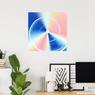 Morgon Dawn Psychedelic Hypnotic Swirl Poster