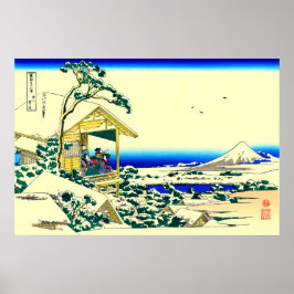 Morgon efter snöfall vid Koishikawa Hokusai  Poster