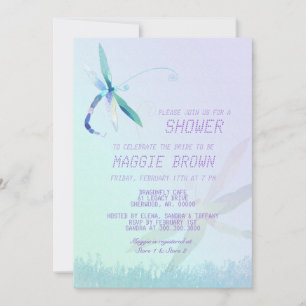 Morgon Fält Dragonfly Blue Möhippa Inbjudningar