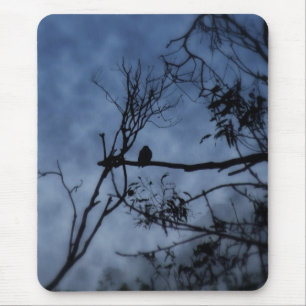 Morgon Fog Bird på Grenar Mousepad Musmatta