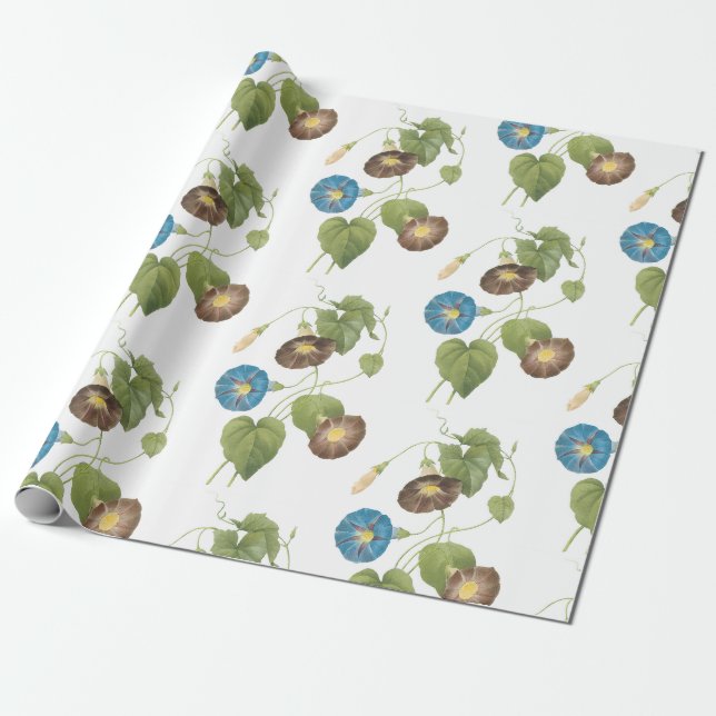 Morgon Glory Blommönster Presentpapper (Utrullad)