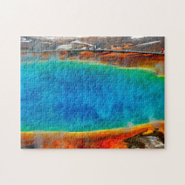 Morgon Glory Pool Yellowstone. Pussel (Horisontell)