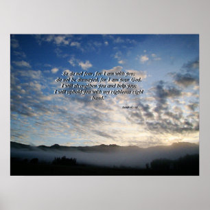 Morgon Himlar & Mist Isaiah 41:10 Skriv ut Poster