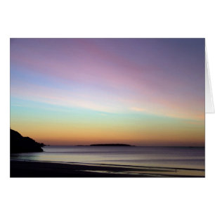 Morgon Himlar vid Singing Beach Hälsningskort