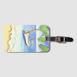 Morgon i Bali Watercolor Bagagebricka