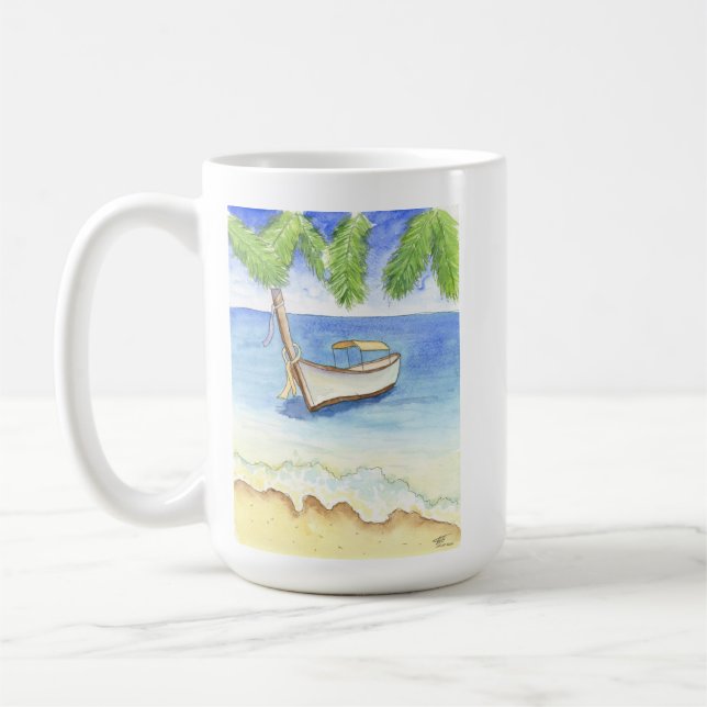 Morgon i Bali Watercolor Kaffemugg (Vänster)