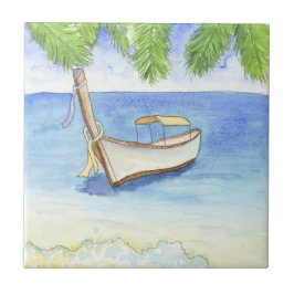 Morgon i Bali Watercolor Kakelplatta