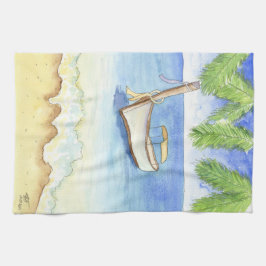 Morgon i Bali Watercolor Kökshandduk