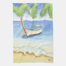 Morgon i Bali Watercolor Kökshandduk
