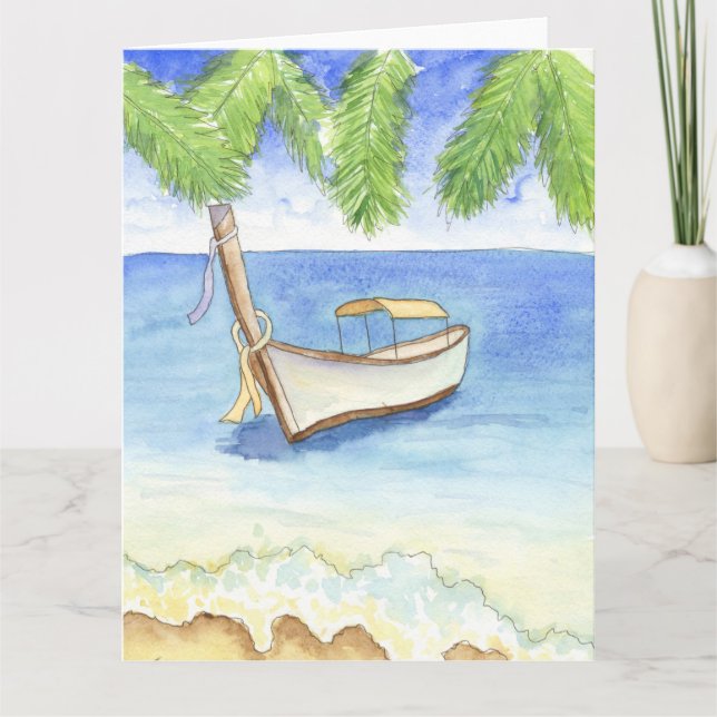 Morgon i Bali Watercolor Kort (Framsida)