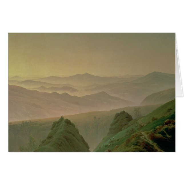 Morgon i bergen hälsningskort (Framsidan Horizontal)