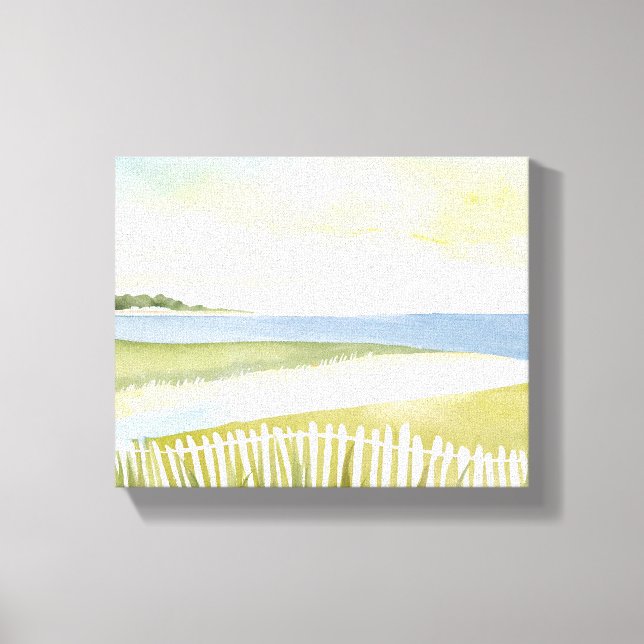 Morgon i Chatham | Cape Cod Akvarellmålning Canvastryck (Framsida)