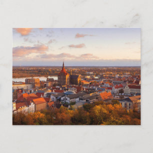 Morgon i Rostock Tysklant vykort