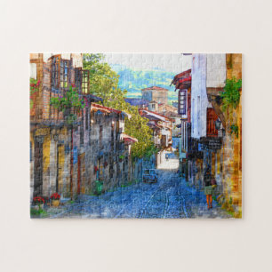 Morgon i Santillana del Mar - Det riktiga Spanien Pussel