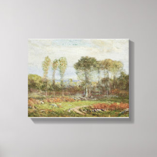 Morgon i september av Dwight William Tryon Grönt Canvastryck