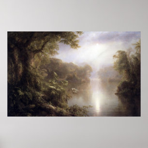 Morgon i tropikarna av Frederic Edwin Church Poster