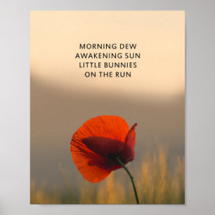 Morgon - Kort Dikt Poster