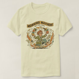 Morgon Mayhem - Funny Coffee Chaos T Shirt