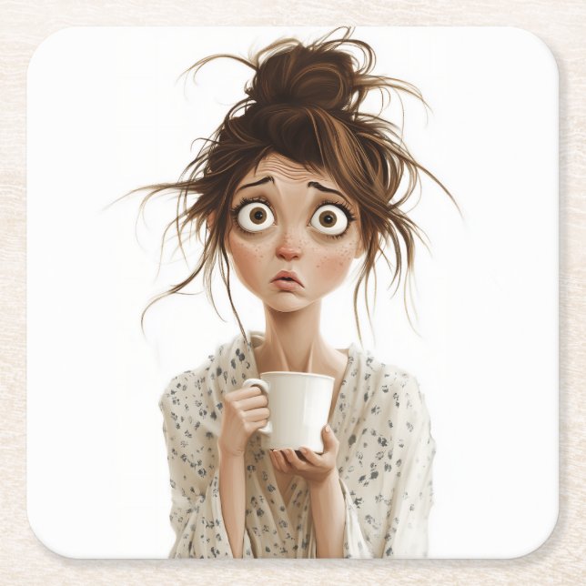 Morgon Mayhem Underlägg Papper Kvadrat (Framsidan)