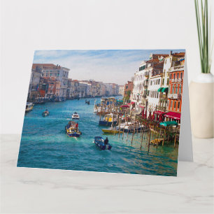 MORGON PÅ GRAND CANAL Foleting Card Kort