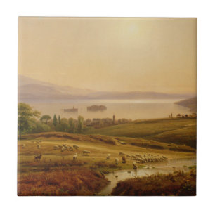 Morgon på Lago Maggiore Kakelplatta