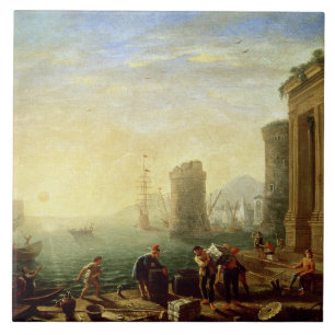 Morgon på porten, 1640 (olja på kanfas) kakelplatta