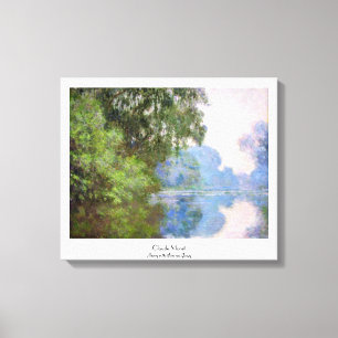 Morgon på Seinen nära Giverny Claude Monet Canvastryck