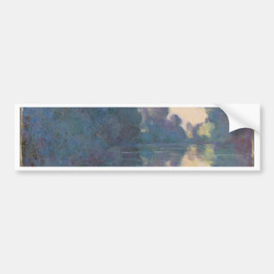 Morgon på Seinen nära Giverny - Claude Monet.j Bildekal