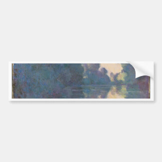 Morgon på Seinen nära Giverny - Claude Monet.j Bildekal