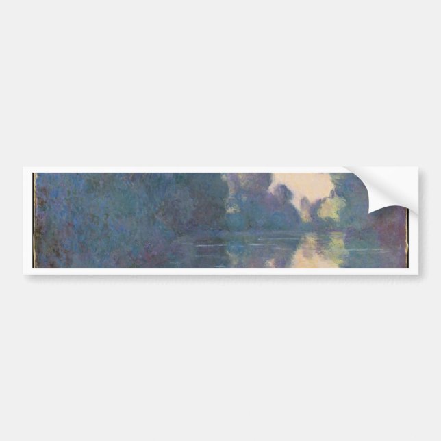 Morgon på Seinen nära Giverny - Claude Monet.j Bildekal (Framsidan)