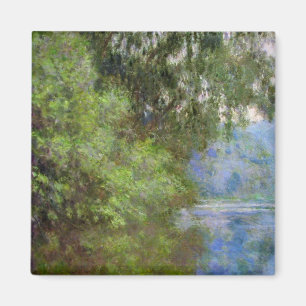 Morgon på Seinen nära Giverny Claude Monet Magnet