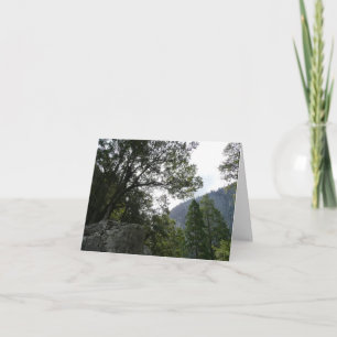 Morgon på stigen till Vernal Falls i Yosemite Anteckningskort