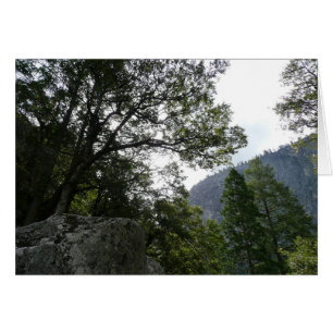 Morgon på stigen till Vernal Falls i Yosemite Hälsningskort