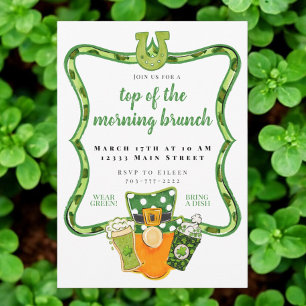 Morgon på topp St. Patrick's Day Brunch Inbjudningar
