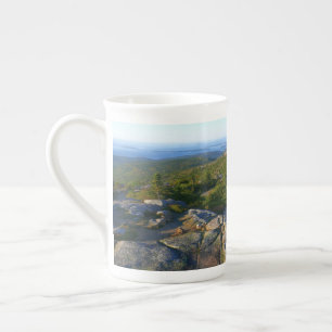Morgon på toppen av Cadillac Mountain i Acadia Benporslin Mugg
