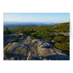 Morgon på toppen av Cadillac Mountain i Acadia Hälsningskort