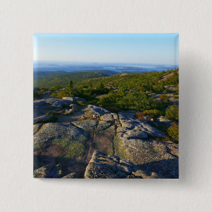 Morgon på toppen av Cadillac Mountain i Acadia Knapp