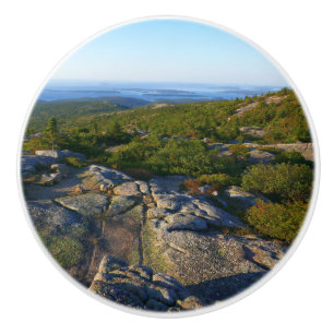 Morgon på toppen av Cadillac Mountain i Acadia Knopp