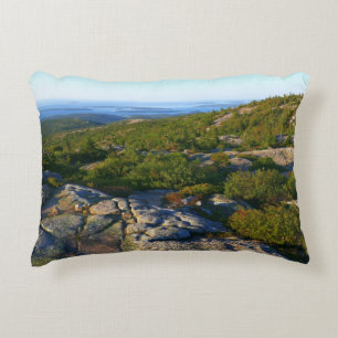 Morgon på toppen av Cadillac Mountain i Acadia Prydnadskudde