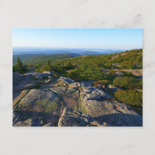 Morgon på toppen av Cadillac Mountain i Acadia Vykort