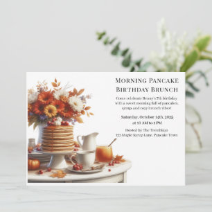 Morgon Pancake Birthday Brunch   Mysiga Helg Inbjudningar