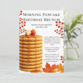 Morgon Pancake Birthday Brunch | Mysiga Helg Inbjudningar