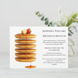 Morgon Pancake Birthday Brunch Mysiga Helg Inbjudningar