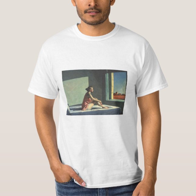 Morgon Sol - Edward Hopper T Shirt (Framsida)