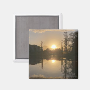 Morgon soluppgång magnet