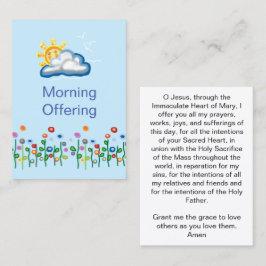 Morgon som erbjuder Prayer Card Visitkort