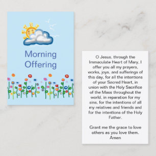 Morgon som erbjuder Prayer Card Visitkort