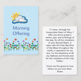 Morgon som erbjuder Prayer Card Visitkort